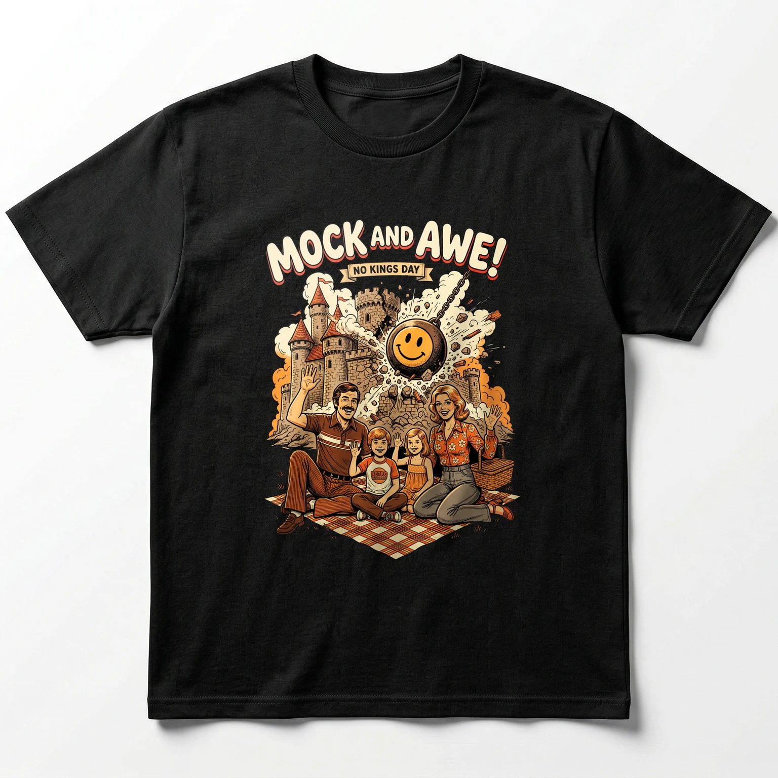 The Three Pillars No Kings Statement Apparel - Unisex T-Shirt