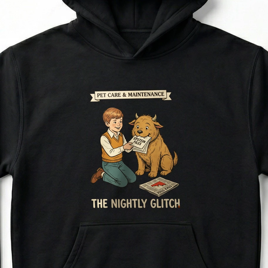 The Nightly Glitch Epstein Files Retro Humor T-Shirt & Hoodie - Unisex Hoodie