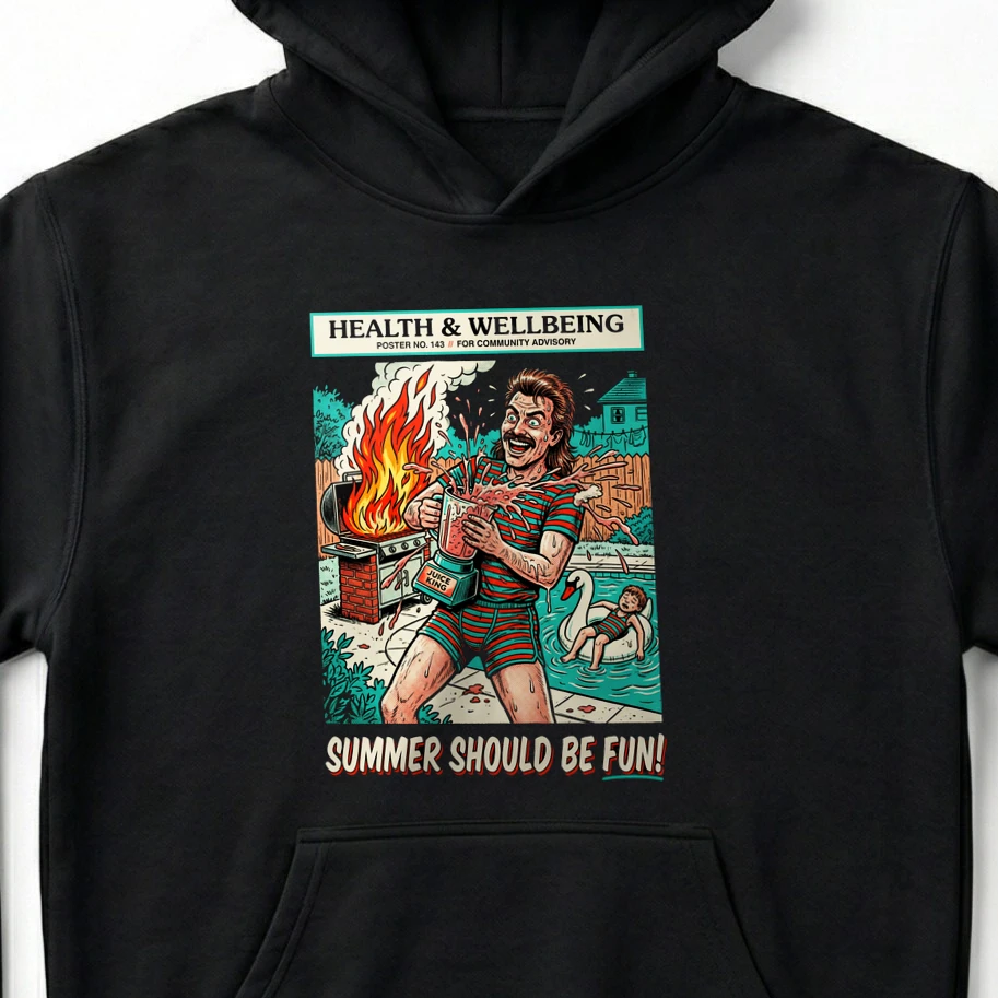 Summer Should Be Fun Retro Comic T-Shirt - Reality TV Meltdown Pop Culture Graphic Tee - Unisex Hoodie