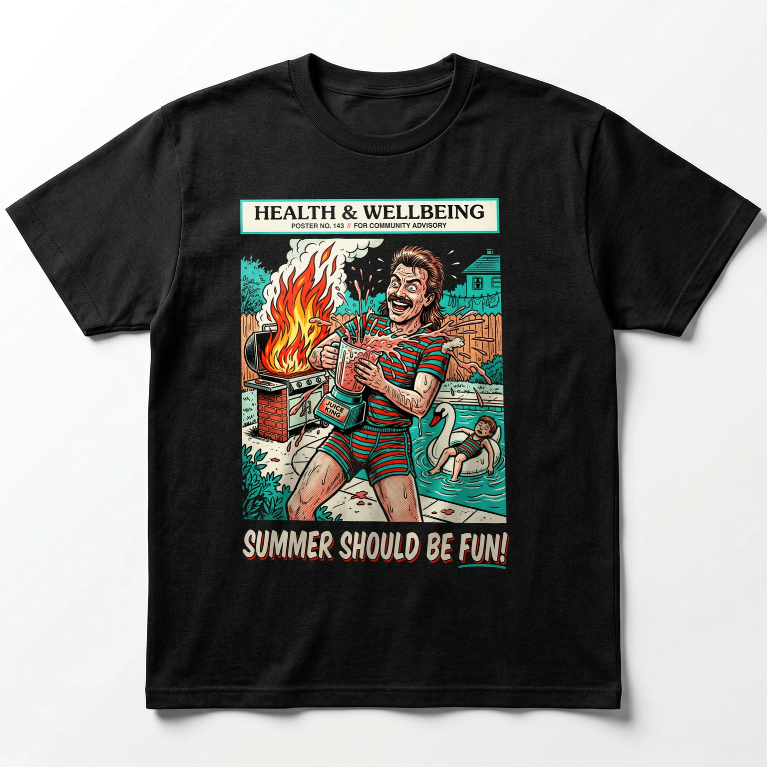 Summer Should Be Fun Retro Comic T-Shirt - Reality TV Meltdown Pop Culture Graphic Tee - Unisex T-Shirt