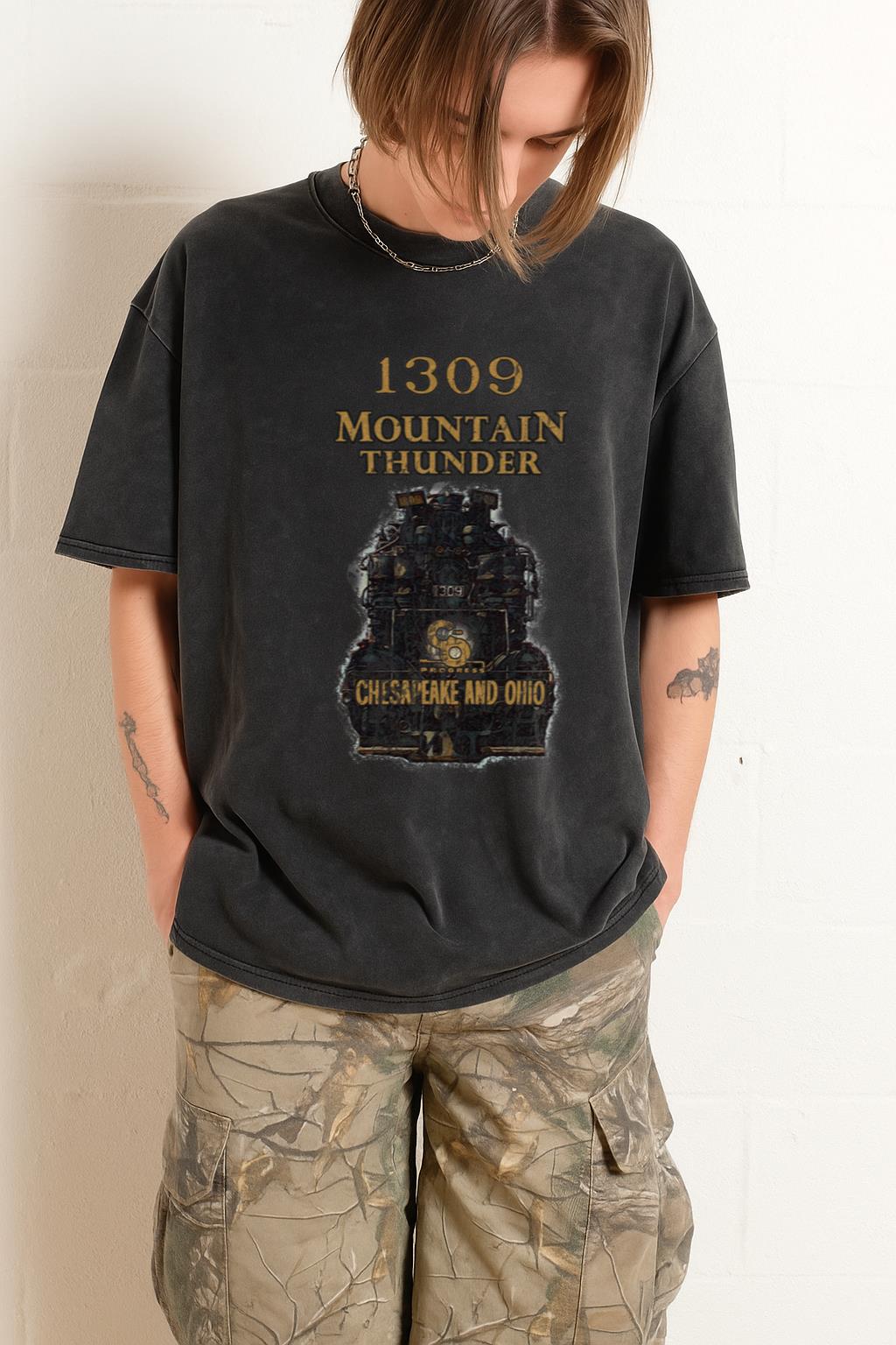 Vintage C&O 1309 Train T-Shirt | Railroad Locomotive Tee